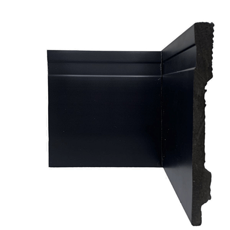 Rodapé de Poliestireno 15cm Barra 2 Metros Liga - Preto