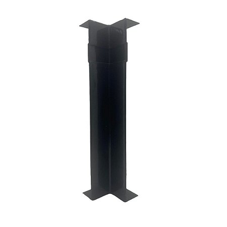 Canto Interno 15cm para Rodapé Real Pvc - Preto