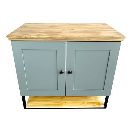 Gabinete Banheiro Nordic 80cm Parte Baixo Sem Cuba - Aqcua