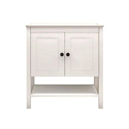 Gabinete Banheiro Hudson 2 Portas 80cm Mazzu Sem Pia - Branco