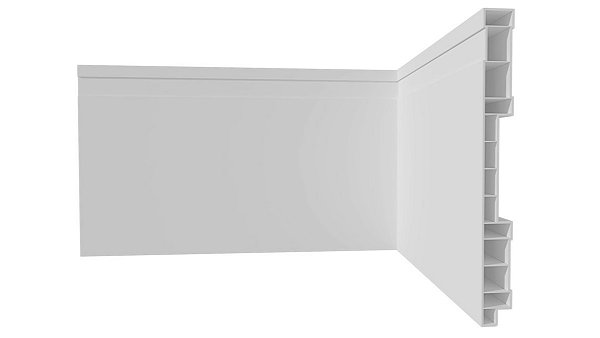 Rodapé de Pvc Plasbil Nobre 15cm Barra 2,4m - Branco