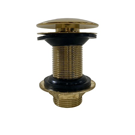 Valvula Click Ralo de Pia Lavatório 7/8 Liga - Dourado