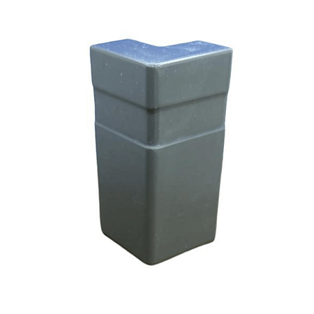 Canto Externo Cinza 7cm para Rodapé Real Pvc
