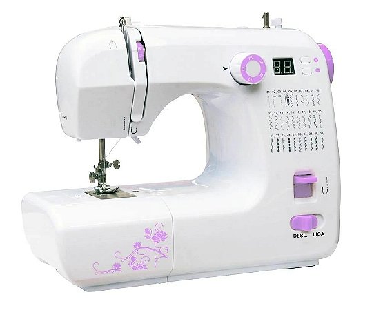 Máquina de Costura Portátil 30 Pontos para Tecidos Leves e Médios Bivolt West-530