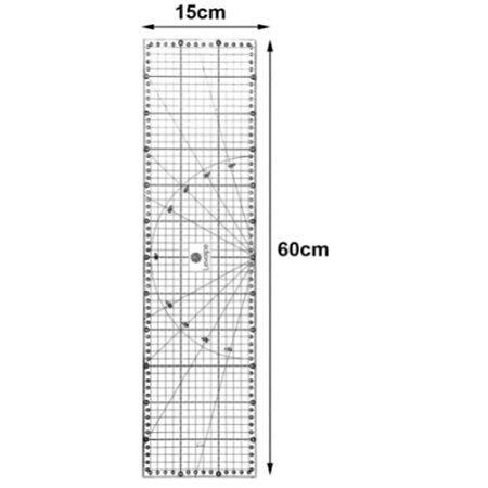 Régua ACR Patchwork 15x60cm