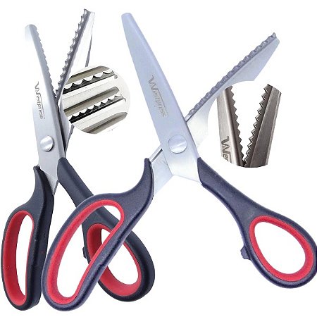 Kit De Tesouras De Picotar Zig Zag + Escalope Profissional