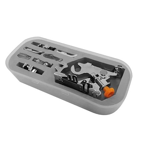 Kit De Pé Sapatas e Calcadores Para Pregas Bordado Zig Zag Rolete CY008 (8 Peças)