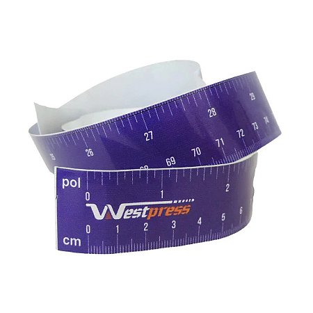 Fita Métrica Adesiva Flexível 1M (Régua Métrica) Roxa