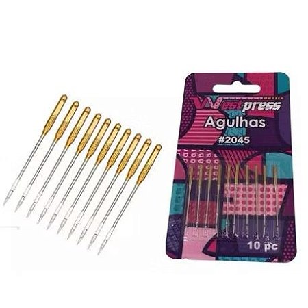 Agulha para Costurar Malha 2045 Máquina Doméstica 10pg - Westpress