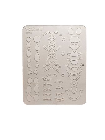 Régua Gabarito para Fazer Olhos Bocas Cílios de Boneca