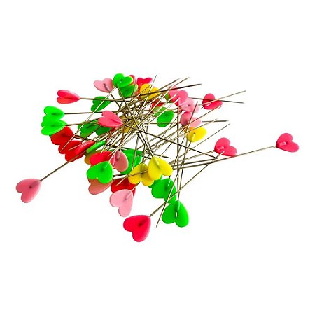 Alfinete de Patchwork de Coração 50 unidades