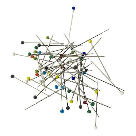 Alfinete Cabeça de Vidro Fino para Patchwork Costura