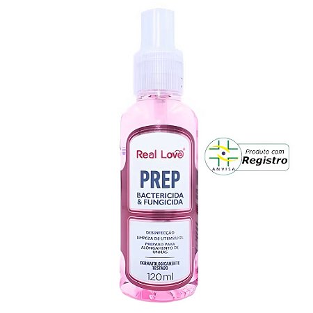 ￼Prep Real Love Spray Bactericida 120 Ml Para Cuidado De Unha