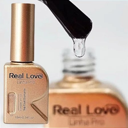 ￼Top Coat Diamante Linha Pro 10 ml - Real Love