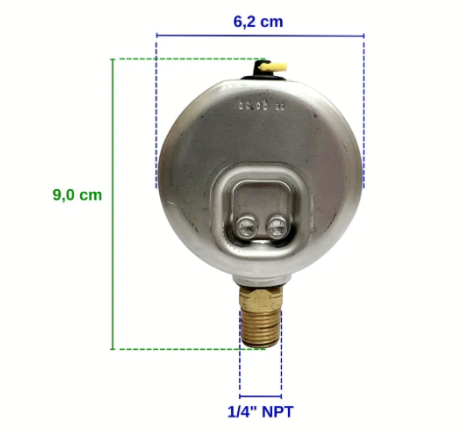 Manômetro Irritec Com Glicerina 0 A 17 Bar