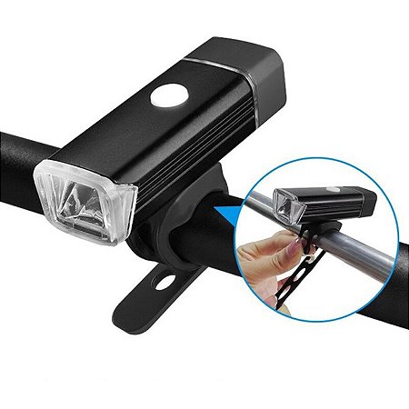 Farol Bicicleta Bike Led Iluminação Luz  180 Lumens Segurança Trânsito Sensor de