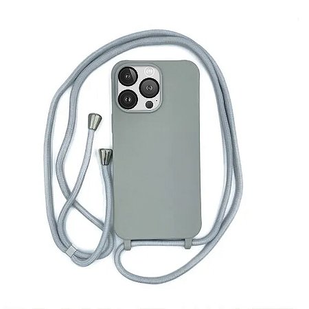 Capa com Alça para iPhone - Cinza Modelo do iPhone:17