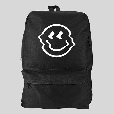 Mochila Bolsa Básica Masculina Preta Estampado Pega a Visão Carinha
