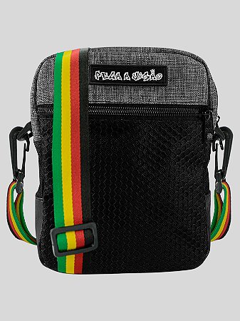 Bolsa De Ombro Mini Bolsa Pochete Necessaire Transversal Masculina Cinza Alça Re
