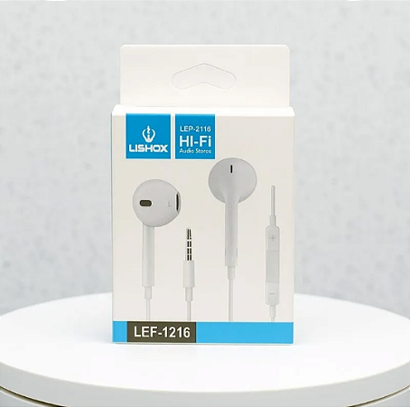 Fone de Ouvido com Fio e Microfone LEHMOX LEF-1216