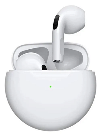 Fone de ouvido Sem Fio Bluetooth TWS PRO 6 Branco