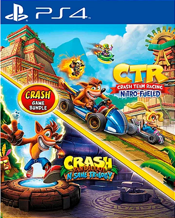 Crash Bandicoot N. Sane Trilogy + CTR Nitro-Fueled PS4 Mídia Digital
