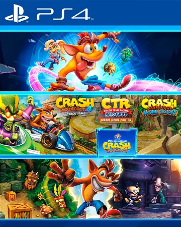 CRASH BANDICOOT PACOTE CRASHVERSÁRIO PS4 MÍDIA DIGITAL