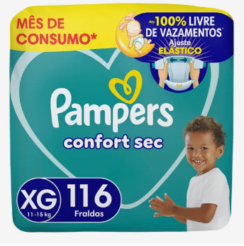 Fraldas Pampers Confort Sec