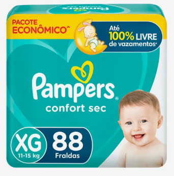 Fraldas Pampers Confort Sec
