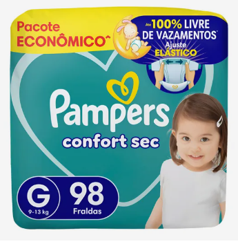 Fraldas Pampers Confort Sec