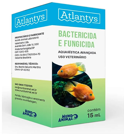 Bactericida e Fungicida 15ml Atlantys