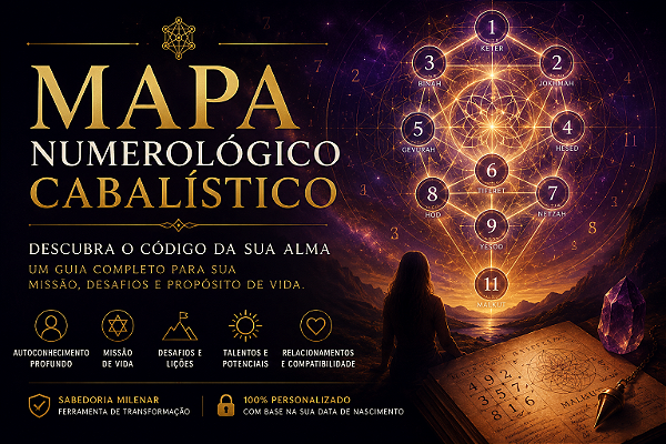 Mapa Numerológico e Assinatura Cabalística