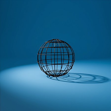 ESCULTURA ESFERA EM METAL