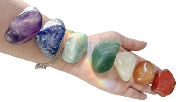 KIT PEDRAS ROLADAS DOS 7 CHAKRAS