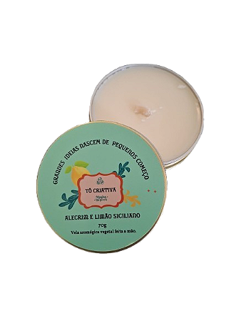 VELA AROMÁTICA - TÔ CRIATIVA