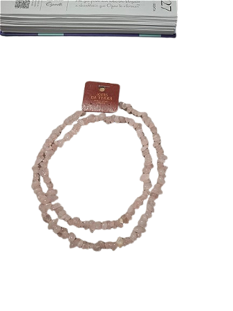 COLAR LONGO DE QUARTZO ROSA