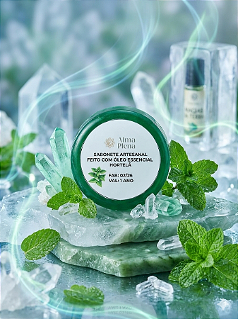 Sabonete artesanal de hortelã