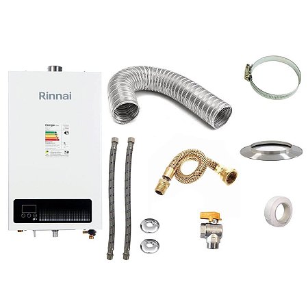 Aquecedor a Gás GN Rinnai REU E15 Bivolt+Kit de Instalação