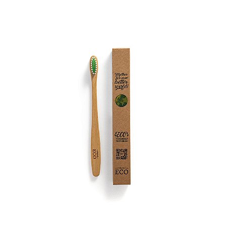 Kit com 2 Escovas de Dente de Bambu Biodegradável