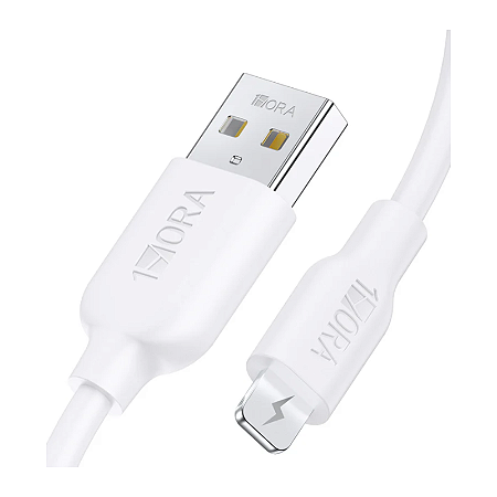 Cabo Usb + Lightning 2.1A 1M 1Hora