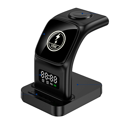 Estacao De Carregador Sem Fio 5 Em 1 15W Peining Pei-Ws10