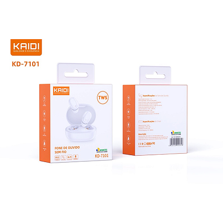Fone De Ouvido Bluetooth 5.0 Kaidi Kd-7101