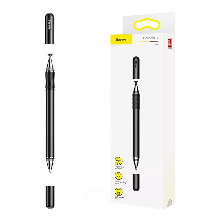 Caneta Capacitiva Golden Pudgel Com Disco De Precisao E Caneta Gel