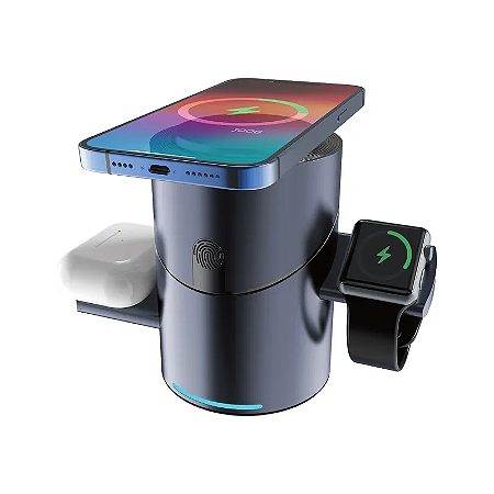 Estacao De Carregador Sem Fio 3 Em 1 Mag-Charger Mc31-Jg Joog