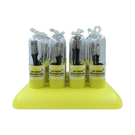 Pack 16 Cabos Usb + Tipo C Horizontal 1M 3A Baseus (Tzcatsp-A01)