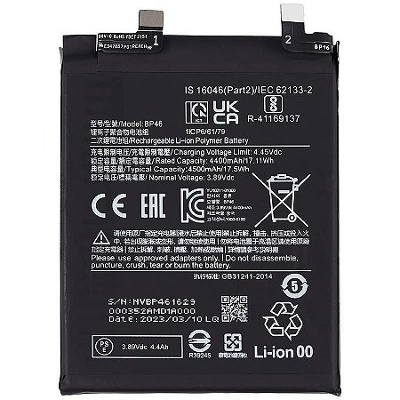 Bateria Xiaomi 12 - 12X Max Original (Bp46)