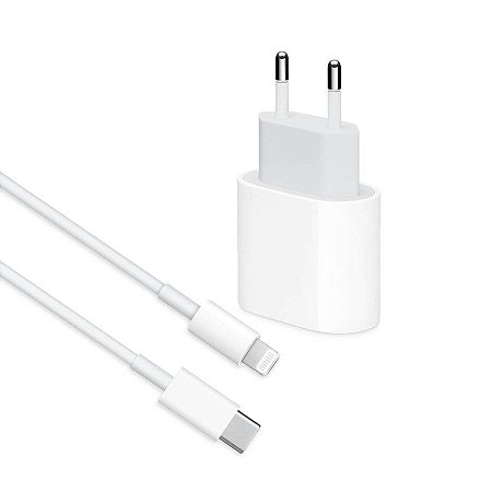 Kit (Fonte + Cabo Tipo C + Lightning)