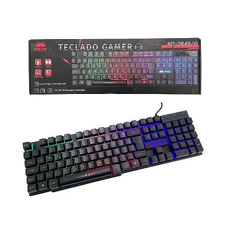 Teclado Gamer Led Semi Mecanico Knup Kp-2043/A