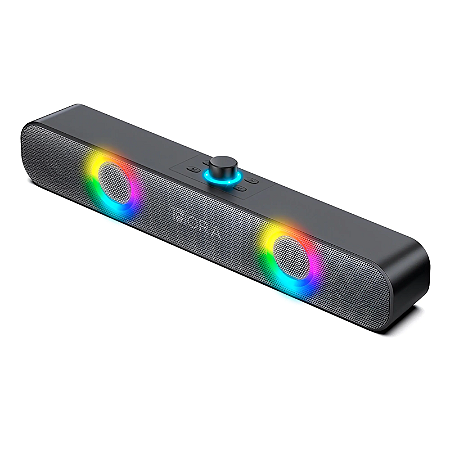 Caixa De Som Portatil Bluetooth Para Pc 2400Mah Sem Fio Rgb Suporte 3.5Mm Aux Tf 1Hora (Boc241N)