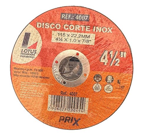 Disco Corte Inox 7 X 1/16 X 7/8″ Prix